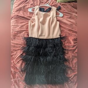 Pink feather Maia dress